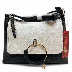 Carlos Santana Black/White Purse Charms Mia Top Tags